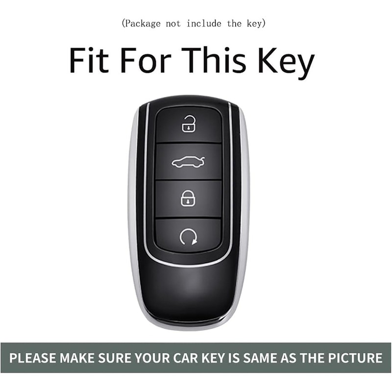 Alloy Car Key fob Cover fit for Chery Tiggo 8