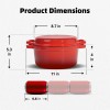 5Qt Enameled Blue Cast Iron With Double Handle Pot Lid