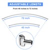 Tlooe Curved Shower Curtain Rod, 45-72 Inches Adjustable Curved Shower