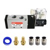 RIH Pneumatics Solenoid Valve 3/8" NPT AC110V Single Coil Pilot-Operated