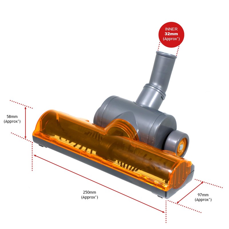 SPARES2GO Turbo-Bürstenkopf kompatibel mit Dyson DC33C DC37C Staubsauger Bodenturbinen-Werkzeug