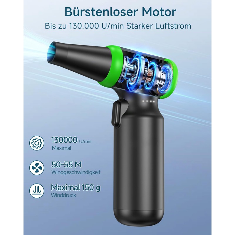 13000 RPM Compressed Air Dust Cloth - Electric Compressed Air