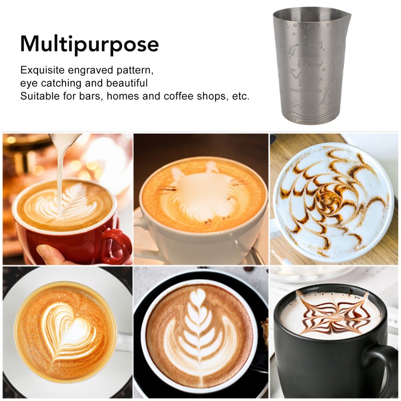 Milk Frothing Pitcher 304 Stainless Steel Rust Proof Multipurpose 840ml