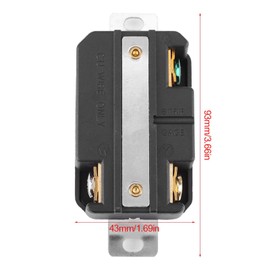 Female Plug NEMA L5-30R 30A 125V Twist Lock Electrical Female Receptacle for Generator Cord Assembly