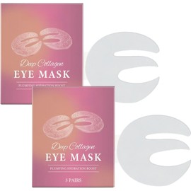 Collagen Eye Mask, 2026 New 5 PCS Peptide-Powered Deep Collagen Eye Mask, Under Eye Patches, Eye Mask with Collagen Peptide, Eye Patches for Puffy Eyes and Dark Circles (2 Box)
