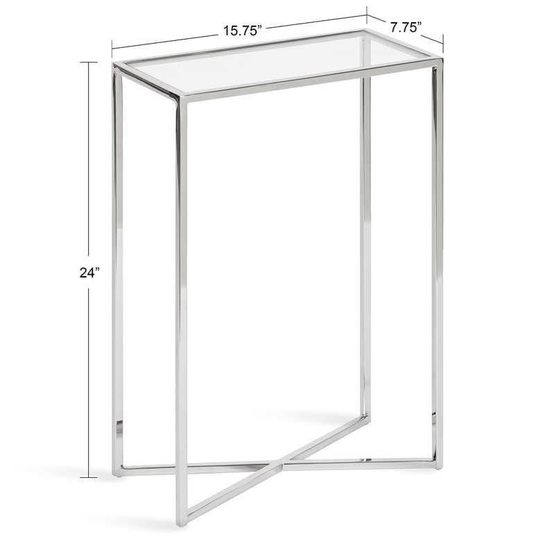 Kate and Laurel Jaspur Modern Slim End Table, 16 x