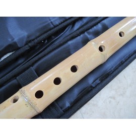 7 Holes Shakuhachi DongXiao Kinko Utaguji G Key with Root End Bamboo Flute Zen Instrument