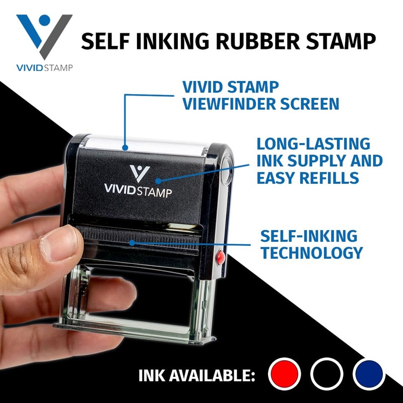 Verified Self Inking Rubber Stamp (Black Ink) - Medium 2