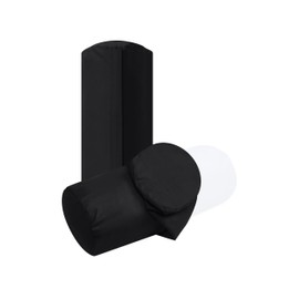 npluseins 1154.1498 Plain Cushion Covers in Double Pack with Subtle Design Approx. 40 x 15 cm Black