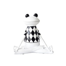 Meditation Frog Statue Resin Frog Sculpture Animal Yoga Statue for Office Home Decor