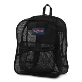 JanSport Mesh Pack - See Through Backpack Ideal for Class, Work, Travel, or Beach Outings, Black