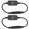 2pcs Mini LED Strip Touch Dimmer 1ft Cord Single Colour