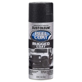 Rust-Oleum 311281 Automotive Peel Rugged Coat Spray, 11 oz, Black, 11 Ounce, (Pack of 1)