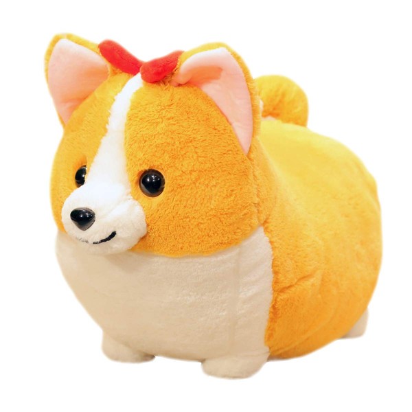 Cartoon Bowknot Corgi Dog Soft Plush Throw Pillow Animal Pillow Plush Toy