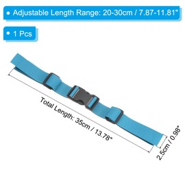 PATIKIL Backpack Belt Strap, Polyester Webbing Adjustable Replacement Waist Strap with Quick-Release Buckle for Bag Outdoor Hiking Cycling, Sky Blue