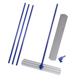 Bull Float Magnesium Concrete Float, 48 x 8 Inch, Bull Float Magnesium Concrete Float with 70inch Float Handle Bracket Concrete Tools Finishing, Bull Float Concrete Tools, Blue