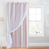 NICETOWN Pink & Grey Ombre Blackout Curtains for Kid Girls