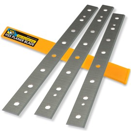HSS Planer Blades Knives for DeWalt DW735 7352 735X Thickness Planers with 13 Inch Replacement Heat Treated Double edge 1 Set (3 pcs)