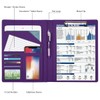 WAVEYU Resume Portfolio Folder, Padfolio Clipboard, Writing Portfolio Leather Clipboard