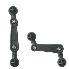 ThtRht 2 Pack 17mm Double Sided Ball Mount Arm 4'' Extension Rod Joint Connector Adapter Swirl Head for Garmin GPS Car Phone Holder Clamp Cellphone Air Vent Cradle Video Light Photo Rig