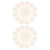 sourcing map 2Pcs Handmade Crochet Placemats, 16inch Round Retro Table