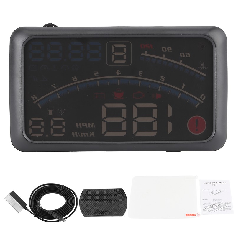 5.5in Car Projector Headup Display Set OBD2 HUD Windscreen Driving
