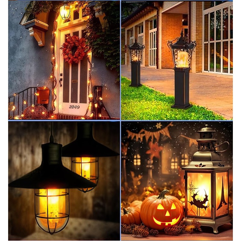 6W E26 LED Flame Effect Light Bulb - 4 Modes