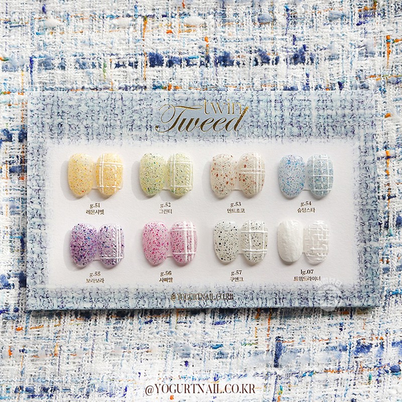 Yogurt Gel Twin Tweed Glitter Gel Single Tweed Nail /