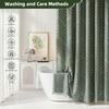 Siiluminisoy Extra Long Sage Green Boho Shower Curtain with Tassel,