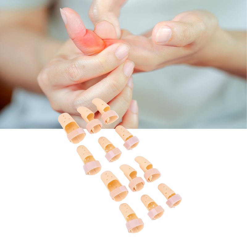 12pcs Finger Splint Brace Mallet Finger Stabilizer Adjustable Finger Immobilizer