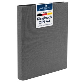 goldbuch Bella Vista 37725 Photo Ring Binder, Photo Album 26 x 32 cm, Linen Photo Book Folder, Photo Folder for DIY and Filling, DIN A4 Format, Ideal for Travel and Holidays, Grey