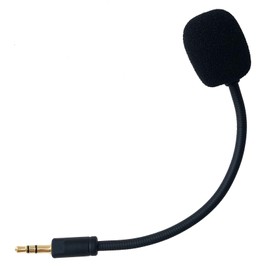 SPTSSWET Replacement Microphone Compatible with Razer Electra V2 Headphones Detachable Game Mic Boom Professional Clear Crystal Sound Noise Isolation Mic with Windscreen,3.5mm Black 5.9 inch