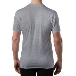 Men's Sweatproof Undershirt | Cotton V Neck T-Shirt with Underarm Sweat Pads | Original Fit | Aluminum-Free Alternative | Heather Grey | Medium
