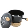 Thomasya Metal Incense Pan with Elegant Mango Wood Handle &