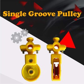 1 x 32 mm swivel roller, single pulley made of plastic, single sheave pulley for use of cables, ropes, cords etc