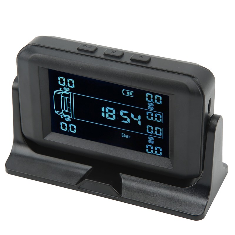12 Wheel Tire Pressure Monitor 4 Alarm Modes DC 5V