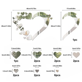 CUGBO Moon Phase Acrylic Mirror Wall Stickers, Moon Shape DIY Self Adhesive Mirror Sticker Wall Decorations for Living Room Bathroom Bedroom Office Art Decor (Moon Phase1)