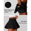 PINSPARK Pleated Athletic Skirts for Women Tummy Control Tennis Skirt