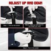INNOGLOW Motorcycle Adjustable Driver and Rider Backrest with Chrome Mounting
