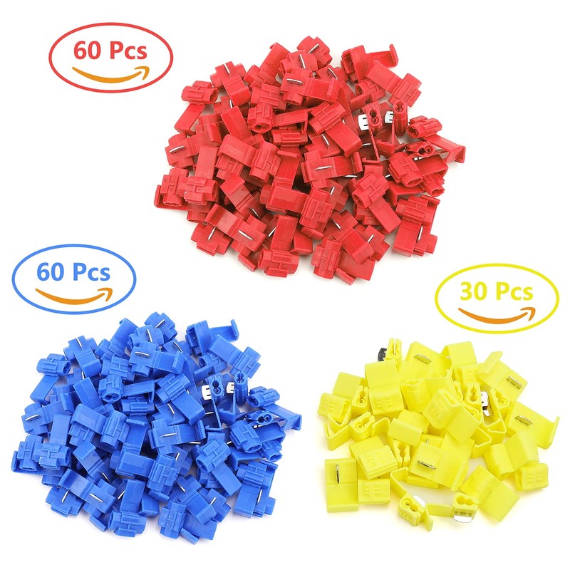 150 pcs Quick Splice Wire Connectors, Solderless Snap Electrical Connector,