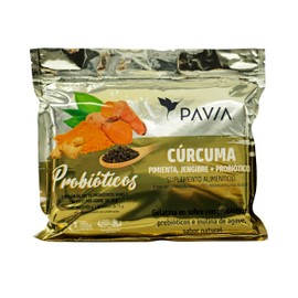 PAVIA | Probióticos vivos con Cúrcuma pimienta y jengibre | Probióticos y Antioxidantes | Atrasa la oxidación de las células | Sabor natural | Bolsa con 30 sobres