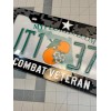 plate frame COMBAT VETERAN Black License Plate Frame Cover, Frame,