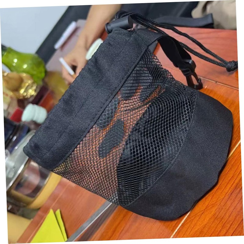 Abaodam Tennis Ball Mesh Pouch Durable Drawstring Storage Bag for