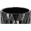 KOTARBAU® Ceramic Flower Pot Planter Glazed Black Cylindrical Shape