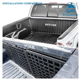WANGDUOYU Truck Bed Molle Panel System Cargo Storage Organizer Compatible with 2016-2023 Toyota Tacoma 3rd Gen (Front)
