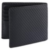 Legare Men's Bifold Wallet, Slim Type, Carbon Leather, Genuine Leather,