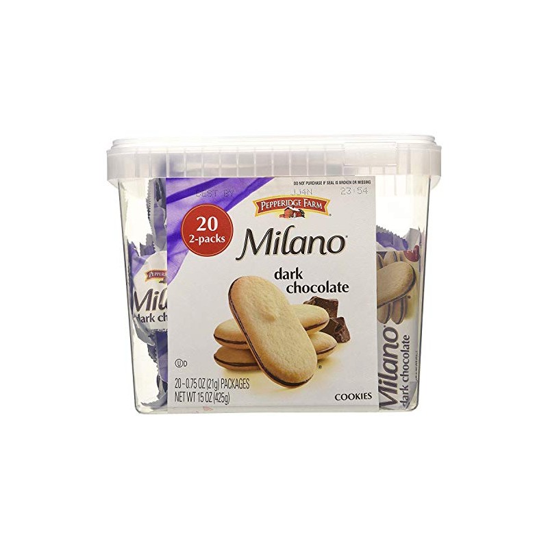 Pepperidge Farm Milano Dark Chocolate Cookies, 2 Cases of 20