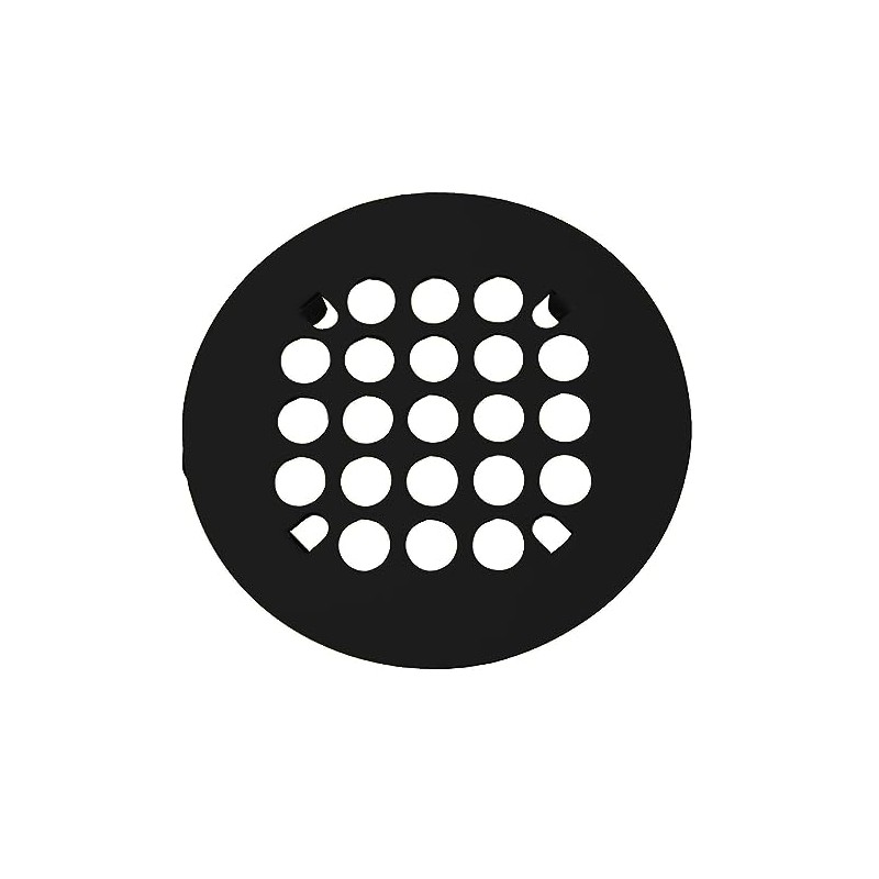 Westbrass Florestone Snap-In Shower Strainer, Matte Black, D3191-62