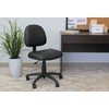 Boss Office Products Posture Task Chair, No Arms, Black