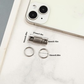 Titanium Quick Release Keychain, Multifunctional Detachable Key Chain with Key Rings Pull-Out Mini Key Connector Linker 360°Rotation, for Fishing Hiking and Outdoor(Grey)